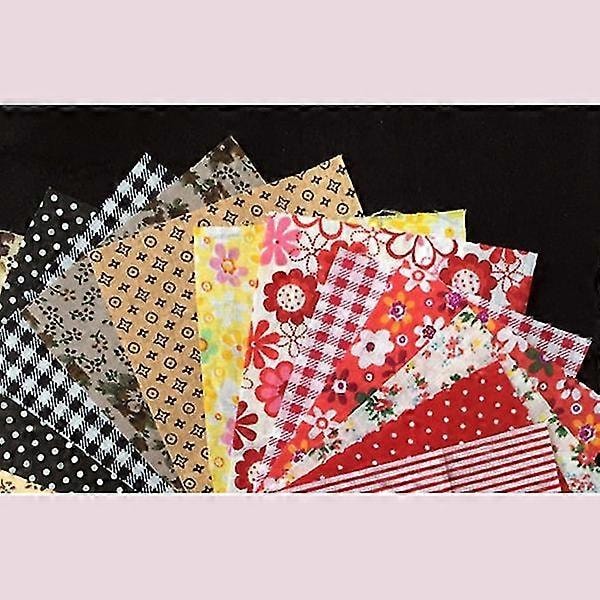 DIY Quiltlappar 60st 10cmx10cm Charm Pack Bomullstyg Patchwork Paket Tyger Klädsömnad