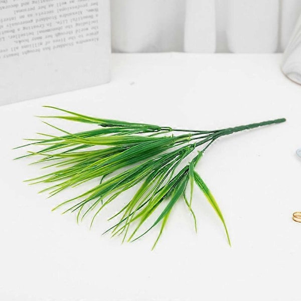Grønt Imitasjonsplastgress Kunstige Blader Plante Bryllup Hjem Borddekor
