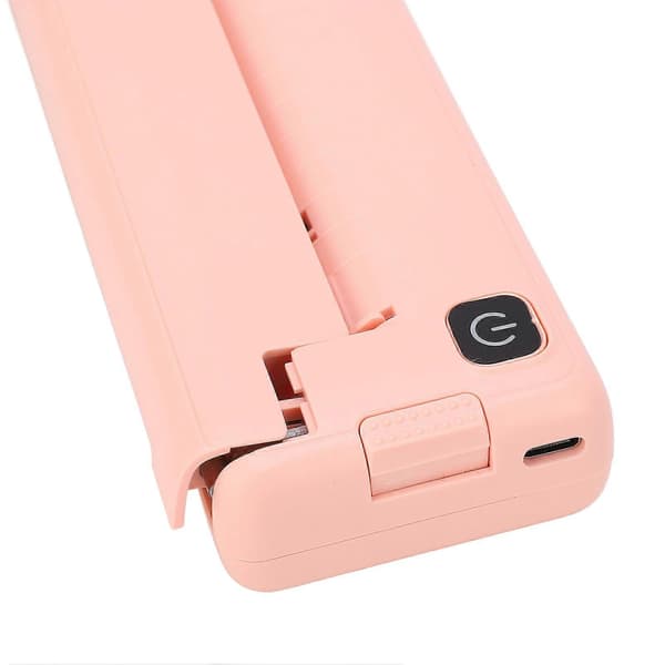 A4 Papir Mini Printer Bluetooth Forbindelse Blækfri Termisk Printmaskine Batteridrevet 90 Ark Kapacitet Pink