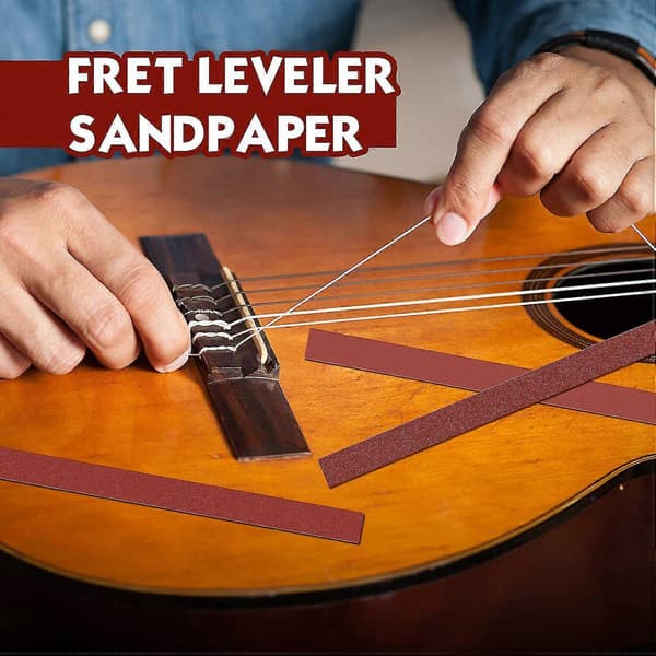 30 st Gitarrband Planering Ersättningssandpapper Gitarrbyggarverktyg För Basgitarr Slipkloss