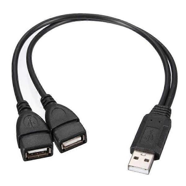 2st USB 2.0 A Hane till 2 Hona Y Splitter Strömkabel Adapter Förlängningskablar
