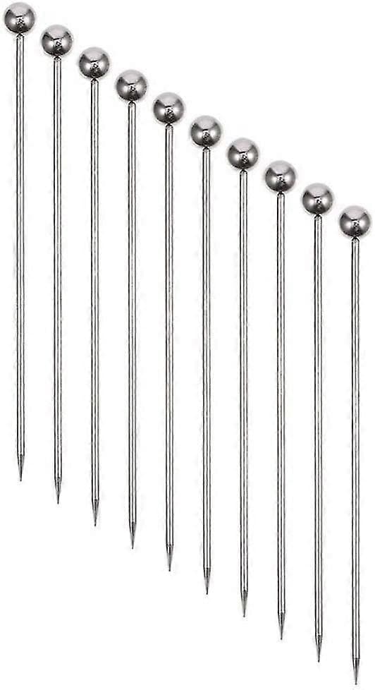 20 Cocktailpinner i rustfritt stål, Martini-pinner i metall, 10,9 cm