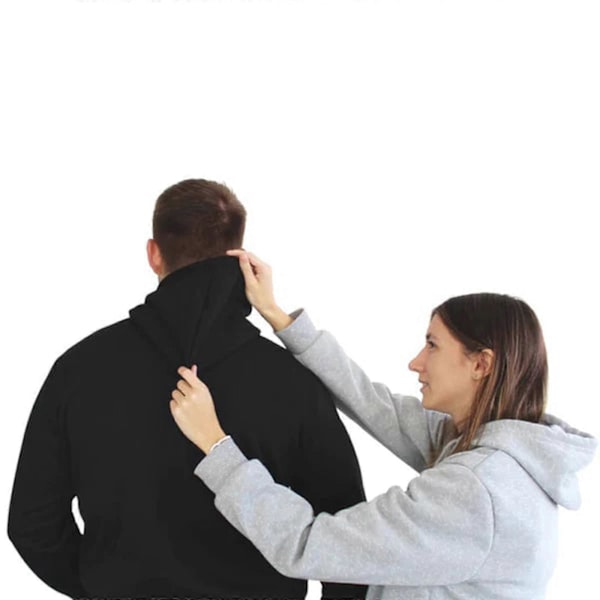 Uppvärmd Hoodie Tröja Varm Herr och Dam USB Uppvärmda Kläder Batteri Ingår Gray XL