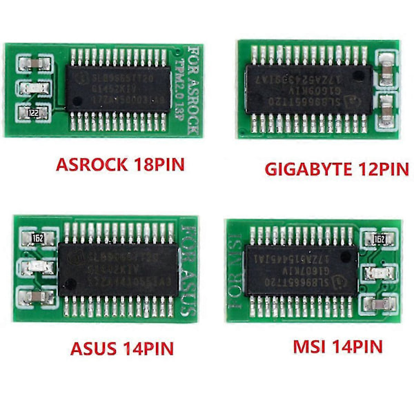 TPM-modul 14-pinners for krypteringssikkerhetsmodul fjernkort TPM 2.0-modul