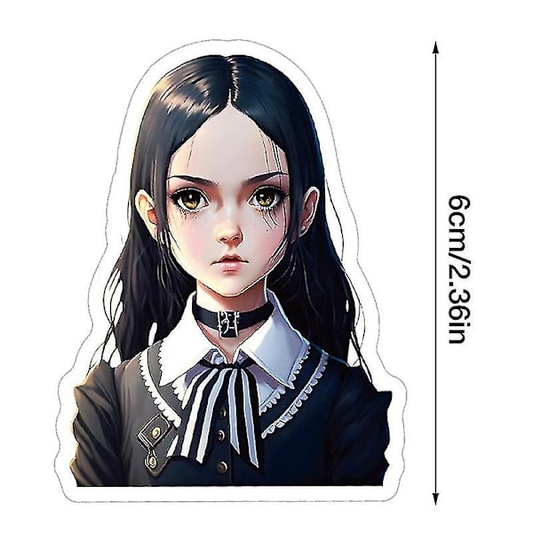 100 kpl/setti Wednesday Addams -tarroja Perhe Sisustus Tarrat Kannettavalle Tietokoneelle Matkatavaroille Moottoripyörälle Puhelimelle Rullalaudalle Lasten Lahjat