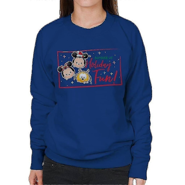Disneyn jouluiloa sisältävät naisten collegepaidat Royal Blue XX-Large