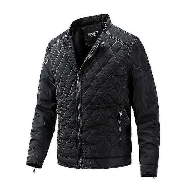 Ny Vinterjacka Herr Varm Ytterkläder Mode Rutiga Jackor Kappa Herr Sta Beige XXXL