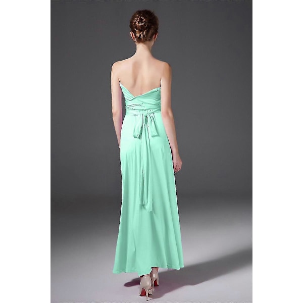 Dame Aften Multi Way Wrap Brudepige Formel Lang Maxikjole Ysm2035 Mint Green S