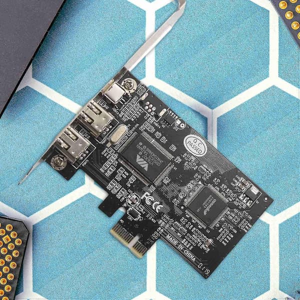 PCI X1 PCI-e 1394a IEEE1394 3 Port for Stasjonær PC