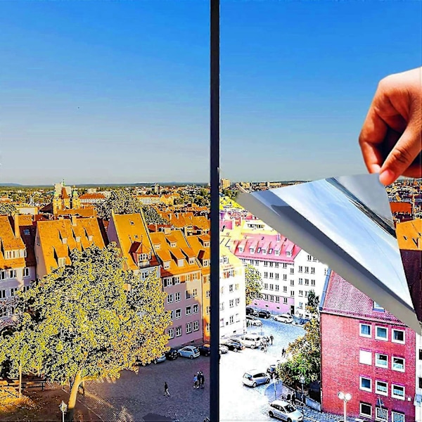 Spegelfilm Fönsterfilm Självhäftande Solskydd Fönster Reflekterande Takfönster 99% UV-skydd
