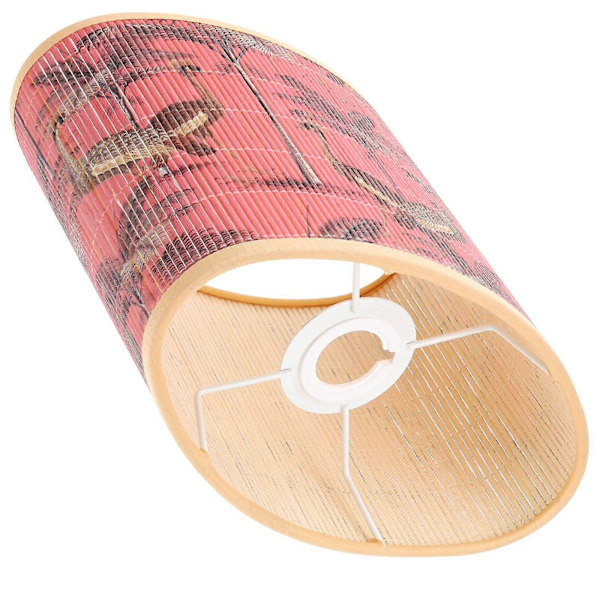 Bambu Lampskärm Oval Lampskärm Skydd Ersättningslampskärm för Bordslampa