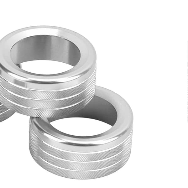 AC Switch Ring Volume Knap Dæk Aluminium Legering Stilfuld Perfekt Pasform Erstatning til Civic 2022 Sølv