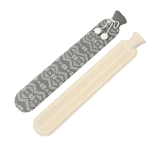 Varmtvannsflaske med trekk 1l for nakke og skulder, rygg, ben, midje Varm kropp Varmtvannsflaske Lang style 1