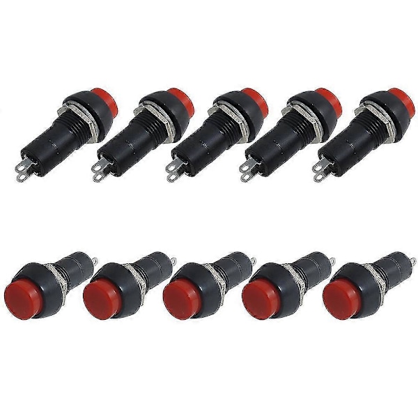 Sodial(r) 5 st AC 250V 3A SPST På/Av Självlåsande Tryckknapp