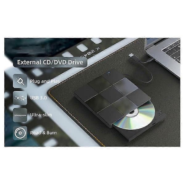 Extern Multifunktionell Optisk Enhet USB Dator DVD-spelare Notebook Extern Inspelare Ultratunn