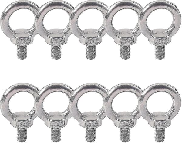 Øjebolt 304 Rustfrit Stål Han Gevind 10 stk