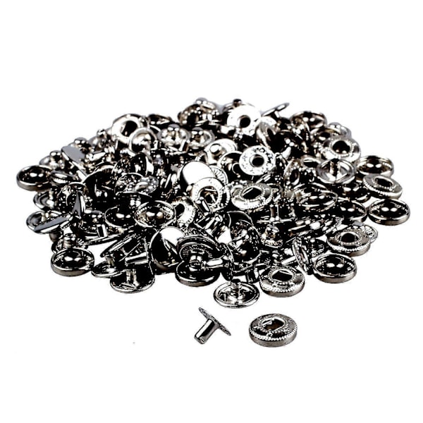 50 Sett Metall Ingen Søm Trykknapper Snap Feste Popper 10mm