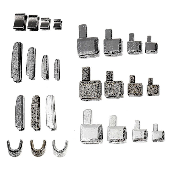 24 kpl Metalliset Vetoketjun Pääliukusäätimet Kiinnitys Tapit Vetoketjun Pysäytys Tarvikkeet Tulppa Vetoketjun Korjaussetti Takille Koti DIY (Sekalaiset Värit, Koko 3/5/8/10)