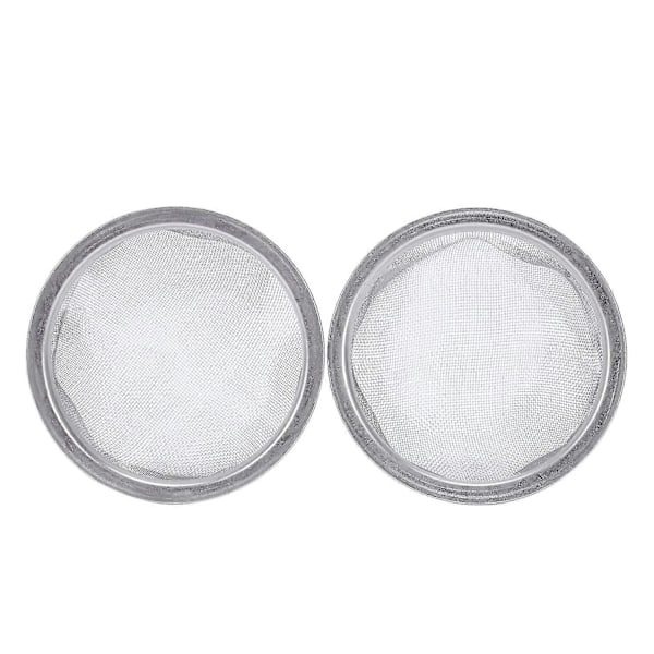 2 st Rostfritt Stål Sil Dräneringsnät Te Sil Tekanna Filter Silver