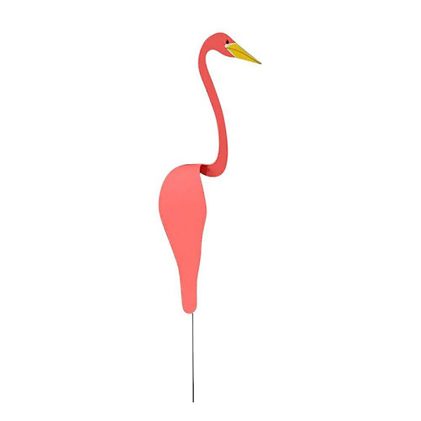 Snurrande Fågel Rosa Flamingo Dynamisk Fågel Lätt Trädgårdsbris Fågel Vind Konstdekorationer För Uteplats Gård Utomhus Damm Pool Fontän Red