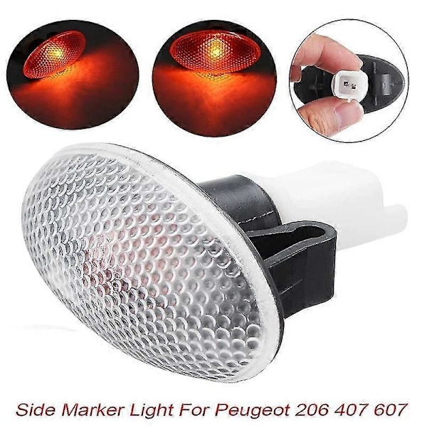 Til 206 407 607 Blinklys Sidemarkeringslys Repeater Lampe Indikator 632574