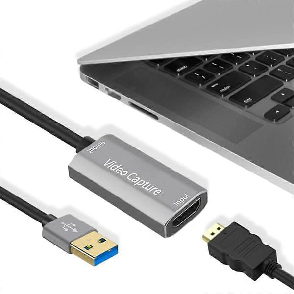 HDMI-kompatibelt til USB Video Capture Card Spilkameraoptager Livestreaming Webcasting