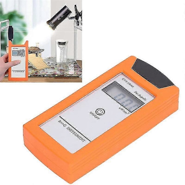 Reptil UV-indeksmåler, 01999 W/cm UV Er 3.5-bit LCD UVA Solcellelampe For Krypdyr