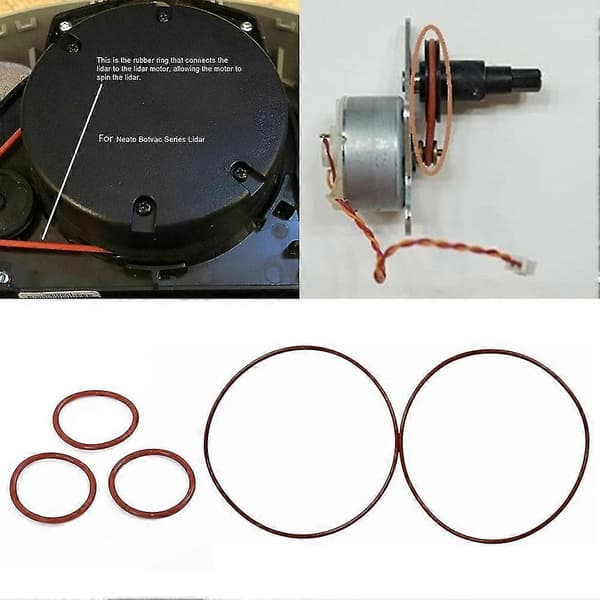 6 stk. Erstatningssidebørstemotor O-ring Drivreim For Botvac D75 D80 D85 70 75 80 85 Støvsuger