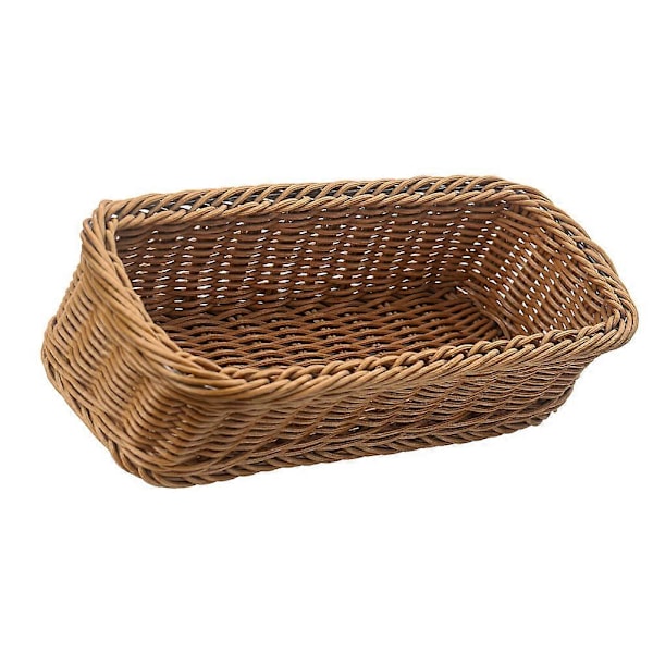 Plast Rattan Vevd Kurv Bestikk Oppbevaringsboks Spisepinner Oppbevaringskurv