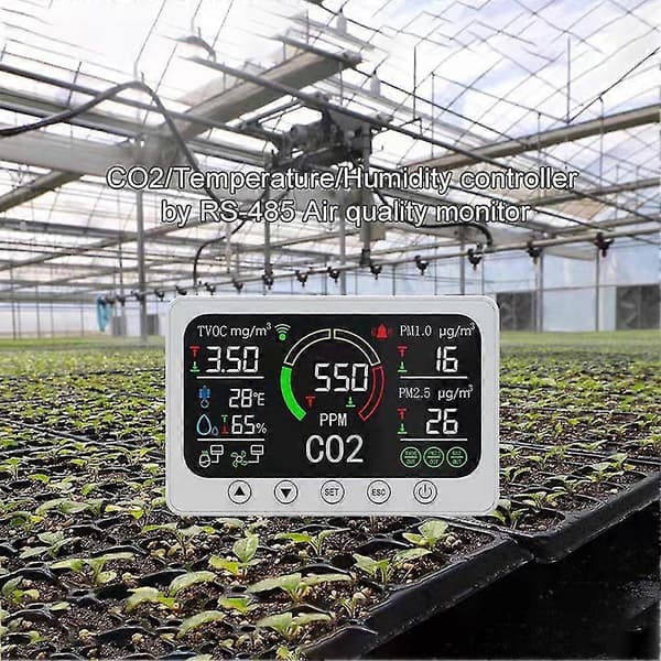 Pt02 Smart CO2-mätare Kvalitetsmonitor med LCD-display WiFi-kontroll Koldioxidsensortestare (P