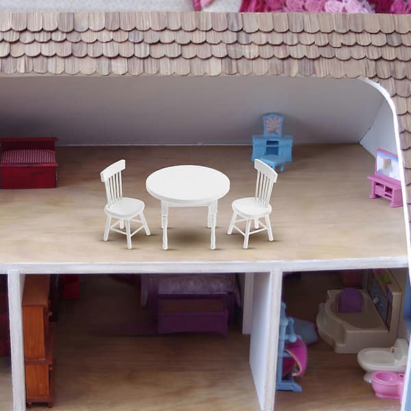 1 Set Dockhus Möbler Mini Matbord Stolar Dockhus Bordsdekor Mini Husdekorationer Dockhus Kökstillbehör