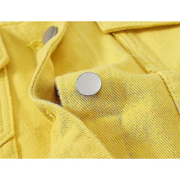 Denimjakke for kvinner WHITE M