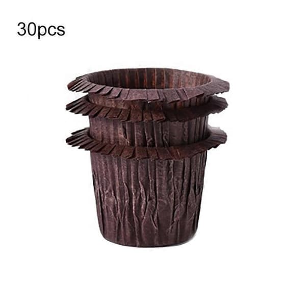 30 stk. Høytemperaturbestandig kakeform papir muffins baking etui wrap liners