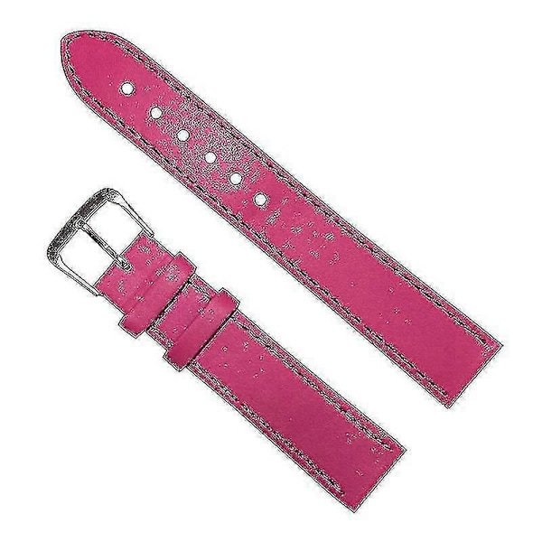 Jul Läder Klockarmband 12mm 14mm 16mm 18mm 20mm 22mm 24mm Dam Herr Klockarmband Klockbälten 10 Färger Purple 14mm