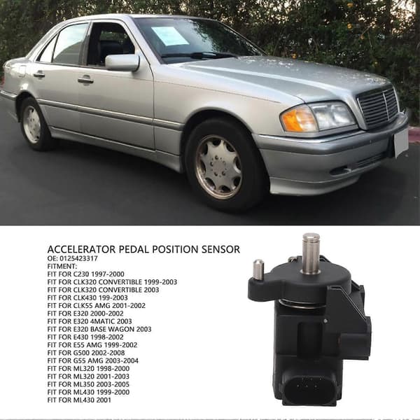 Acceleratorpedalpositionssensor 0125423317 Hurtig respons Passer til C230 CLK320 CLK430 CLK55 E320 E430 G500 E55 G55 ML320