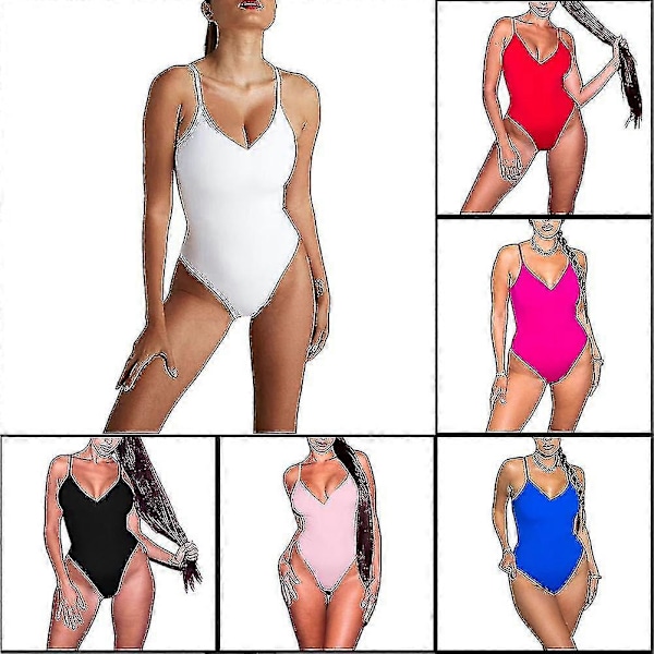 Muotoilevat korsetti-uimapuvut Camisole Selkäosattomat uima-asut Tyylikkäät olkaimet Uimapuku Red S