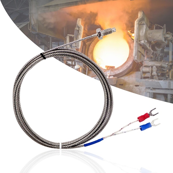 2/3/4/5m K Typ Termoelement Metrisk M6 Skruv Probe Temperatursensor Mätare