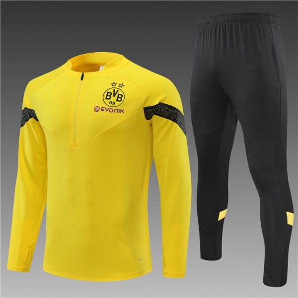 22-23 ny säsong Dortmund vuxen/barn långärmad jerseydräkt yellow S