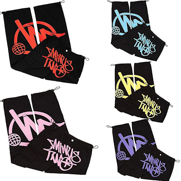 Minus Two Overaller Vida Ben Goth Arbetskläder Män Y2k Stjärna Alt black purple XL