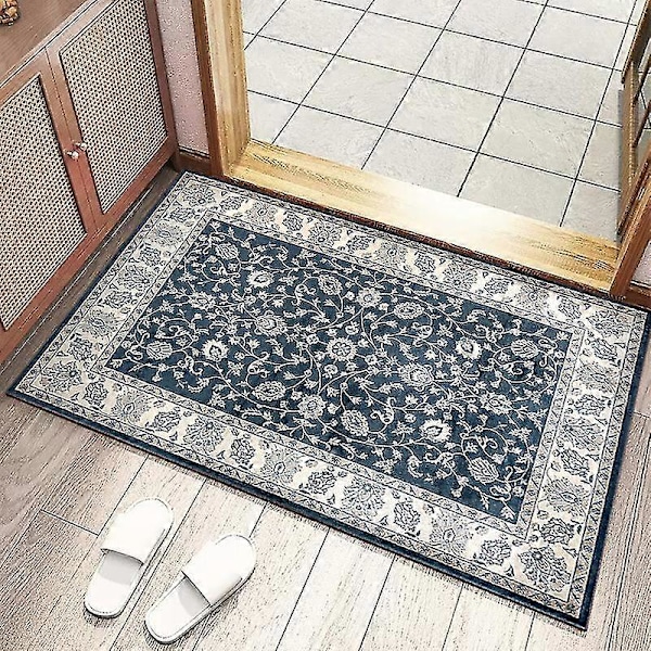 Halkfria Dörrmattor för Inomhusbruk Tvättbar Vattenabsorberande Smutsavvisande Dörrmatta Retro Persisk Matta, 40x60cm/50x80cm F 50 x 80 cm