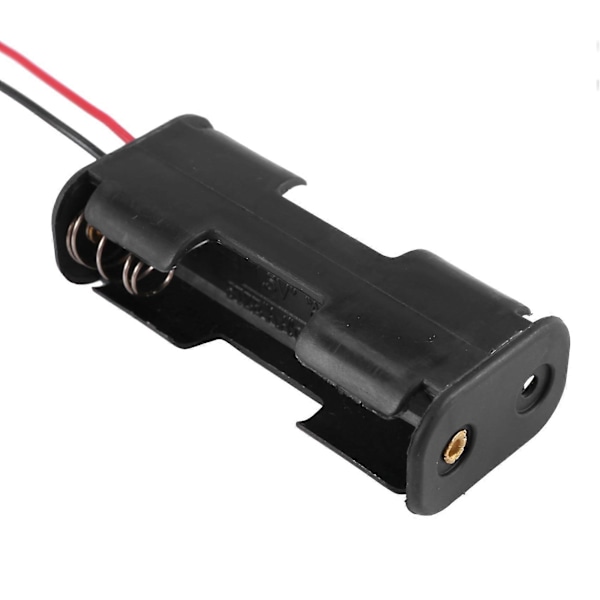 2 stk. Dobbelt Side Åbningsramme 2 X 1,5v Aa Batterikasse Holder Sort