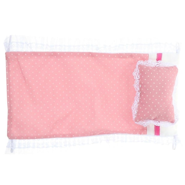 1 Set of Doll House Doll Bedding Pieni Nuken Vuodevaatteet Pienoiskoossa Sängyn Tarvikkeet Mini Talotyyny Lakanat