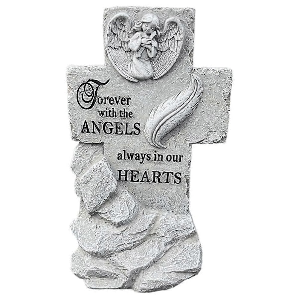 Minnesmerke Monument Dekor Minnegave Resin Kors Engel Minnegave Dekorasjon Hyllest Monument