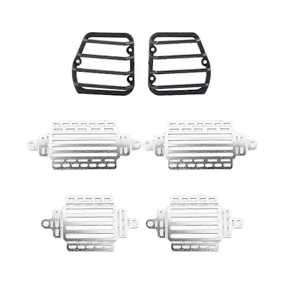 Metalliset etu- ja takavalojen suojukset koristelut D12 Mini 1/16 Rc-auton päivitysosille