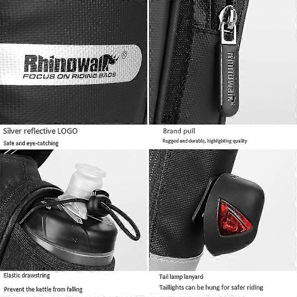 Rhinowalk Cykling Helt Vattentät Sadelväska för Sadelstolpe Cykel Väska Bakre Väska Växelväska Pack