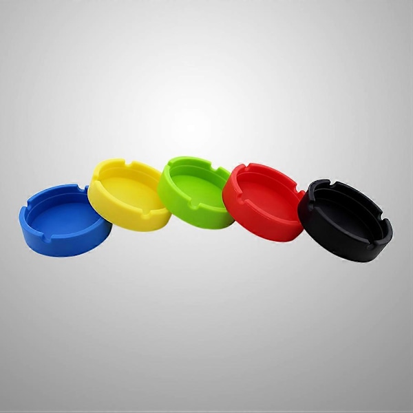1 st Silikon Askkopp Okrossbar Gummi Värmebeständig Rund Form (Svart)