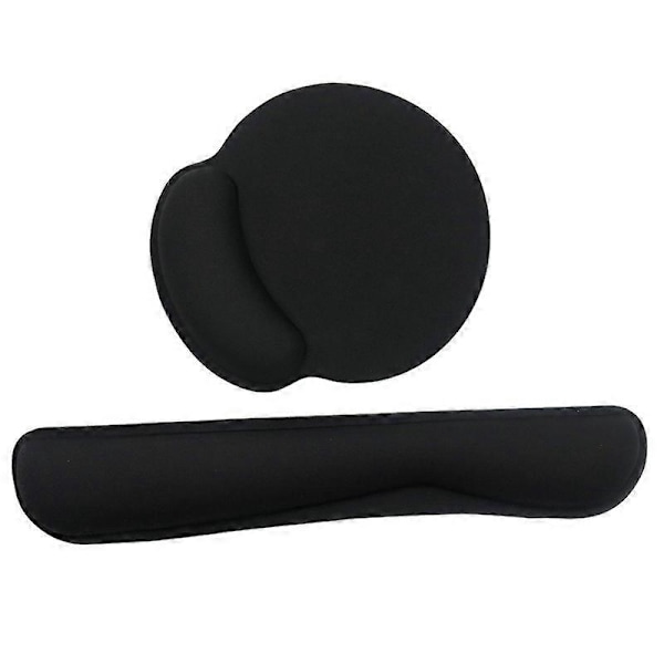 1 Set Tangentbords handledsstöd Vattentätt Ergonomisk Design Slitstarkt Andningsbart Supermjukt Stöd Handled Gummi Musmatta med Tangentbords handledsstöd