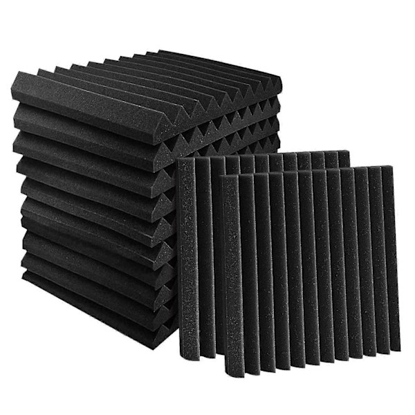 Akustikskum Paneler Kilformade 24-pack Akustikpaneler 1 X 12 X 12 tum Studio Ljudabsorberande Plattor Re