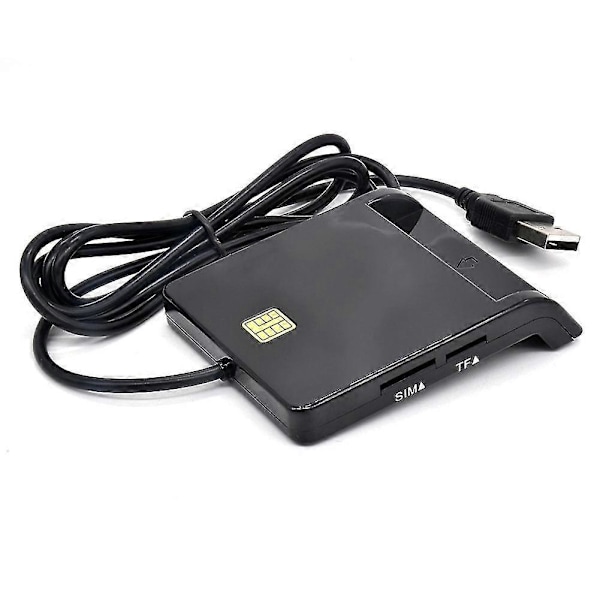 USB Smart Card Reader Minnes-ID Bank Emv Elektronik Dnie Dni Sim Kontaktadapter Lämplig För Co