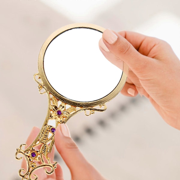 1 Sæt Bærbart Makeup Spejl Mini Toilet Spejl med Kam Elegant Spejl